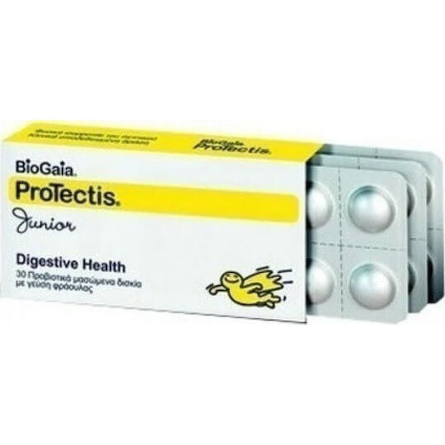 BioGaia ProGaia ProTectis Junior Пробиотики для детей 30 жевательных таблеток Клубника: цены и характеристики