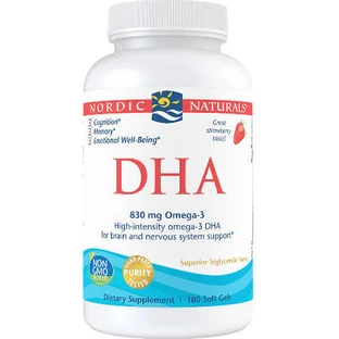 Nordic Naturals DHA 830 мг 180 м'яких гелів Полуниця