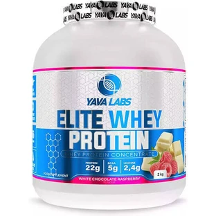 Yava Labs Elite Whey Сироватковий протеїн зі смаком білого шоколаду з малиною 2 кг