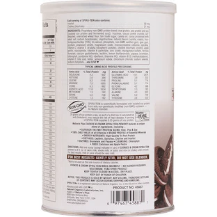 Nature's Plus Spiru-Tein Высокобелковый энергетический корм без глютена со вкусом печенья и сливок 525 гр.