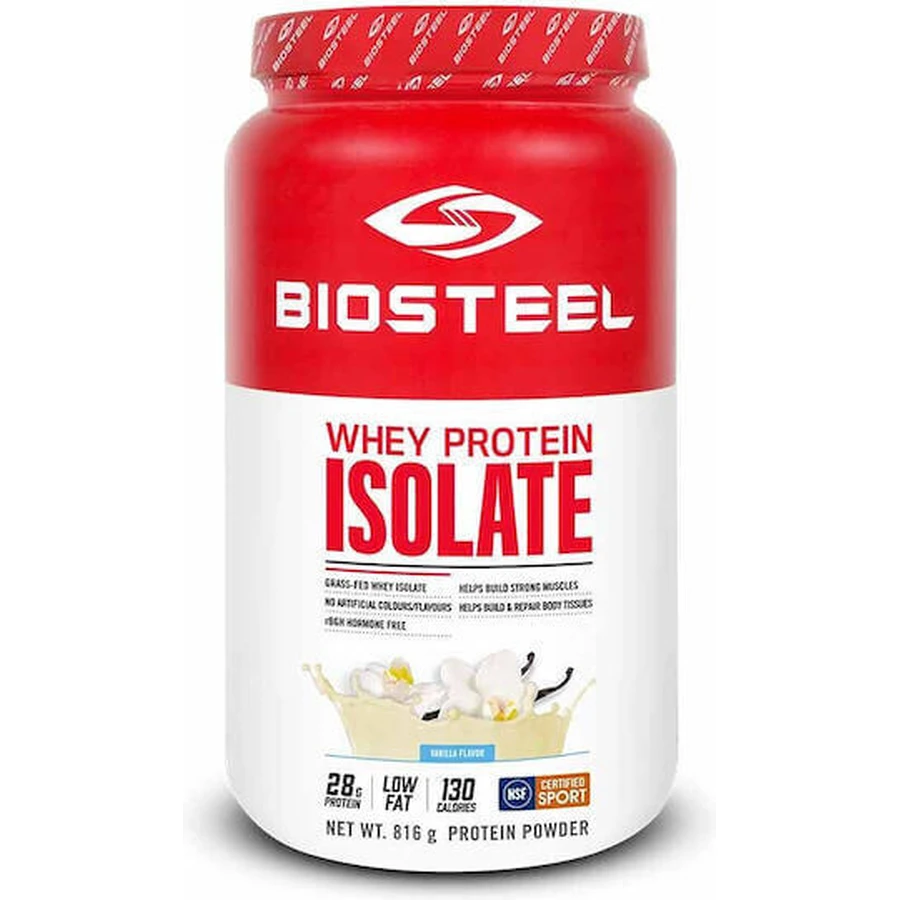 Ізолят сироваткового протеїну Biosteel Ізолят сироваткового протеїну без глютену з ванільним смаком 816гр: ціни та характеристики