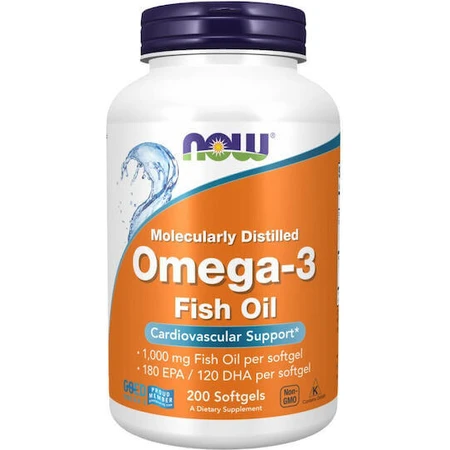 Now Foods Молекулярно дистиллированный рыбий жир Омега 3 200 софтгелей: цены и характеристики