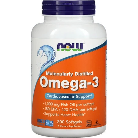 Now Foods Молекулярно дистиллированный рыбий жир Омега 3 200 софтгелей: цены и характеристики