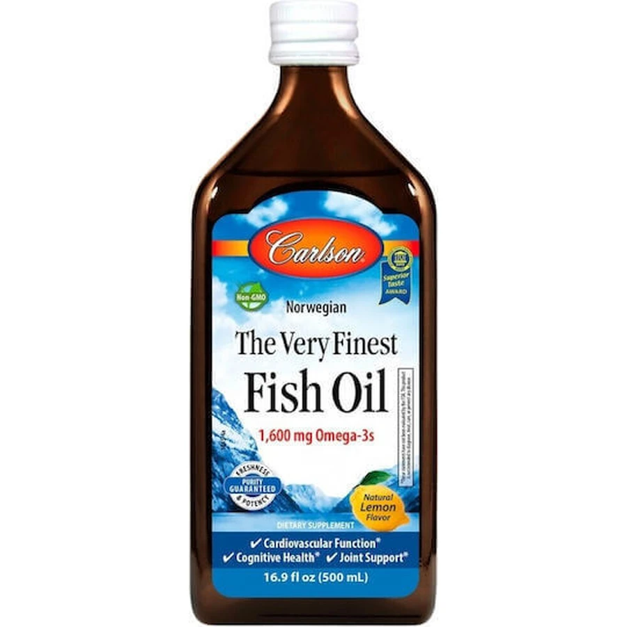 Carlson Labs Finest Liquid Fish Oil 1600 Mg [500 Ml] Lemon: цены и характеристики