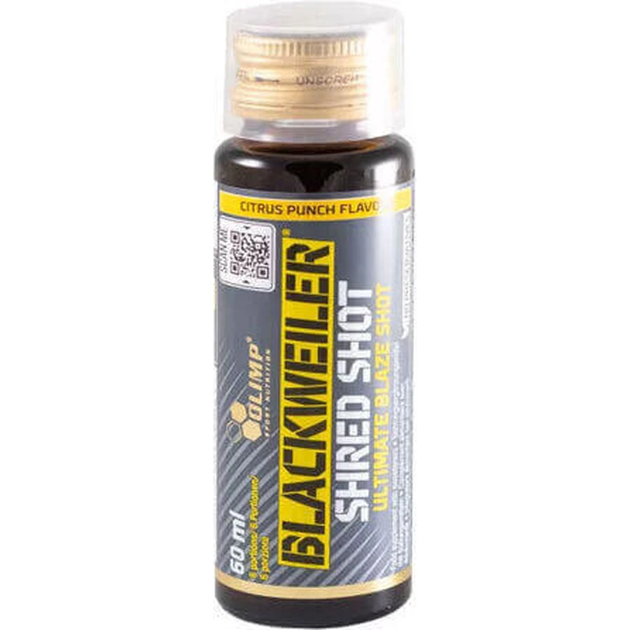 Olimp Sport Nutrition Blackweiler Shred Shot Предтренувальна добавка до їжі 60мл Цитрусовий сік: ціни та характеристики