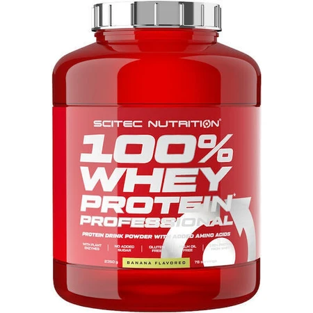 Scitec Nutrition 100% Whey Protein Профессиональный сывороточный протеин без глютена со вкусом банана 2,35 кг: цены и характеристики