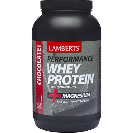 Lamberts Performance Whey Protein & Magnesium Сироватковий протеїн з магнієм зі смаком шоколаду 1 кг: ціни та характеристики