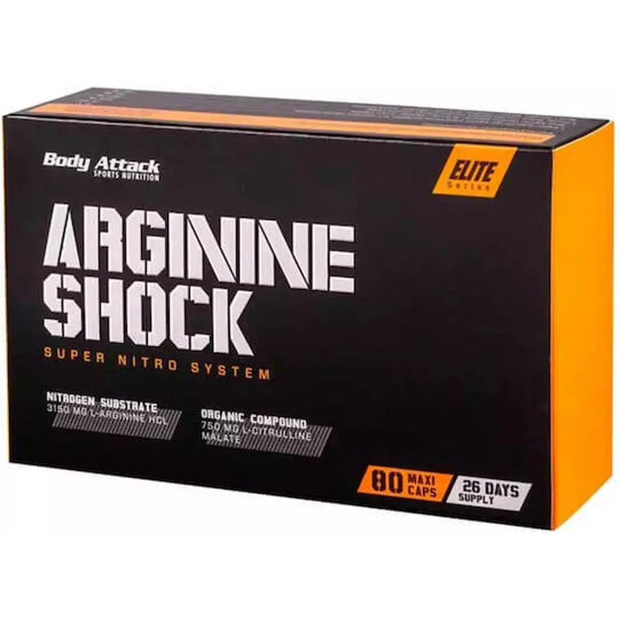 Body Attack Arginine Shock Super Nitro System 80 капсул: ціни та характеристики