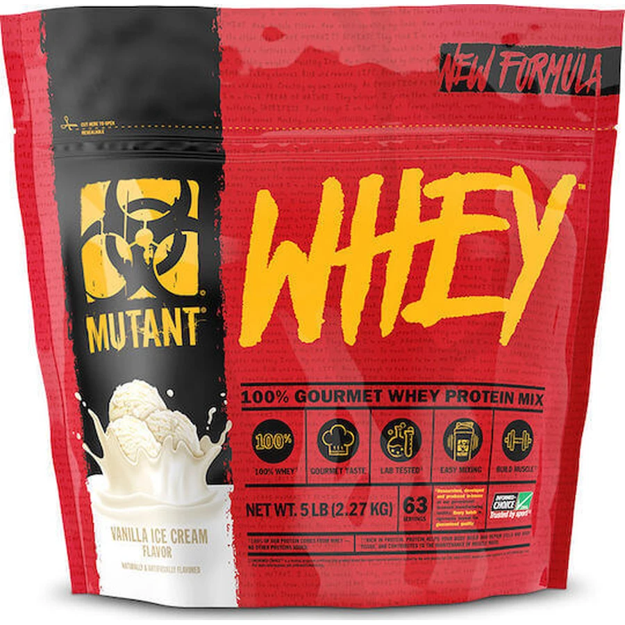 Mutant Gourmet Whey Protein Mix Сироватковий протеїн зі смаком ванільного морозива 2,27 кг: ціни та характеристики