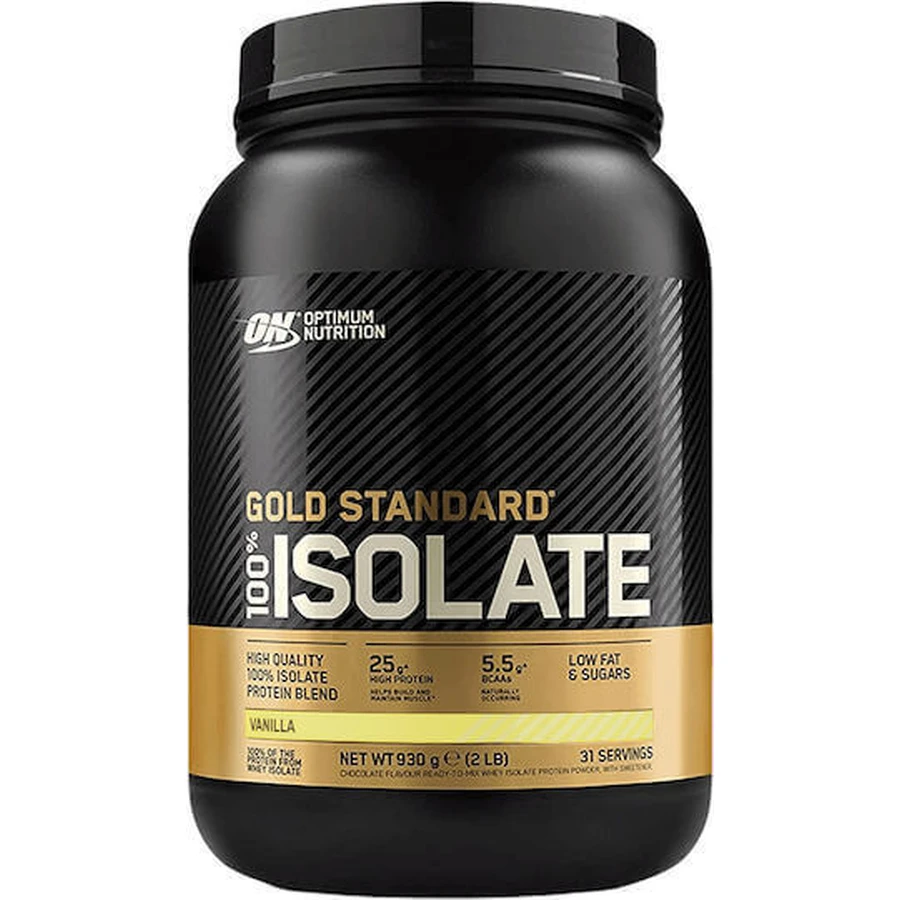 Optimum Nutrition Gold Standard 100% ізолят сироваткового протеїну без глютену зі смаком ванілі 930гр: ціни та характеристики