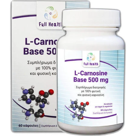 Full Health L-Carnosine Base 500 мг 60 капсул без ароматизаторов: цены и характеристики