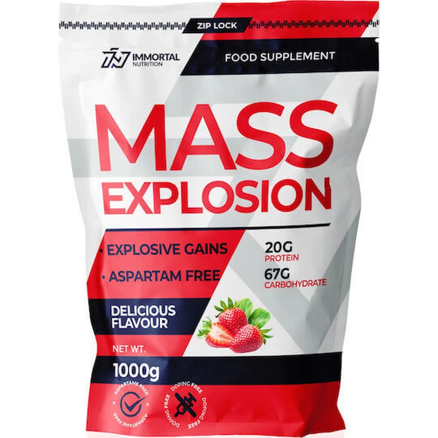 Immortal Nutrition Масовий вибух зі смаком полуниці 1кг: ціни та характеристики