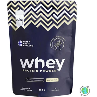 Puls Nutrition Сироватковий протеїн Puls Nutrition Сироватковий протеїн без лактози з ванільним смаком 550гр