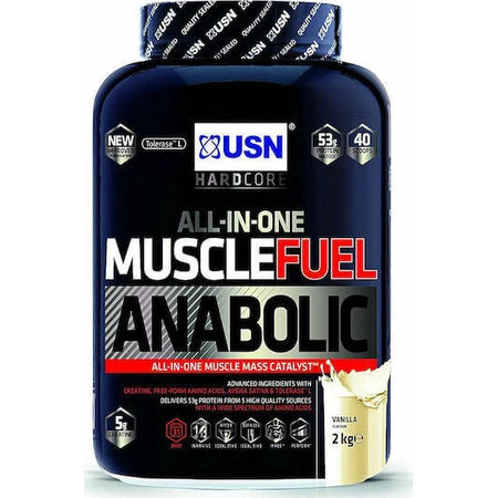 USN Hardcore All-In-One Muscle Fuel Анаболічне паливо для м'язів з креатином та ванільним смаком 2 кг: ціни та характеристики