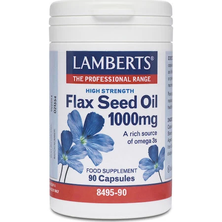 Lamberts Flax Seed Oil Масло семян льна 1000 мг 90 капс неароматизированное: цены и характеристики