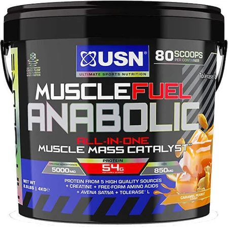 USN Muscle Fuel Анаболічне м'язове паливо з креатином та смаком карамельного фундука 4 кг: ціни та характеристики