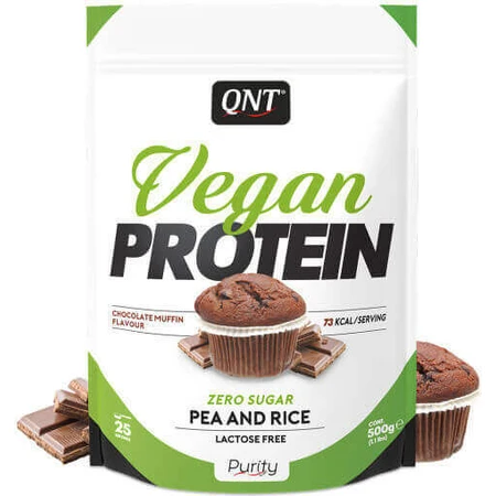 QNT Vegan Protein Gluten & Lactose Free Chocolate Flavoured Chocolate Muffin 500gr: цены и характеристики
