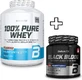 Biotech Usa 100% Pure Whey 2270 гр Соленая карамель и Biotech Usa Black Blood Caf+ 300 гр Голубой виноград Blue Grape Personalised Pack