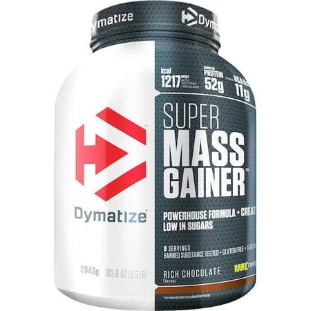 Dymatize Super Mass Gainer з креатином без глютену зі смаком полуниці 2,943 кг: ціни та характеристики