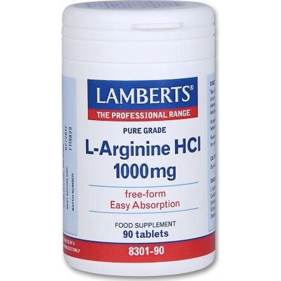 Ламбертс L-Arginine HCl 1000 мг 90 таблеток неароматизированных: цены и характеристики