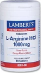 Ламбертс L-Arginine HCl 1000 мг 90 таблеток неароматизированных
