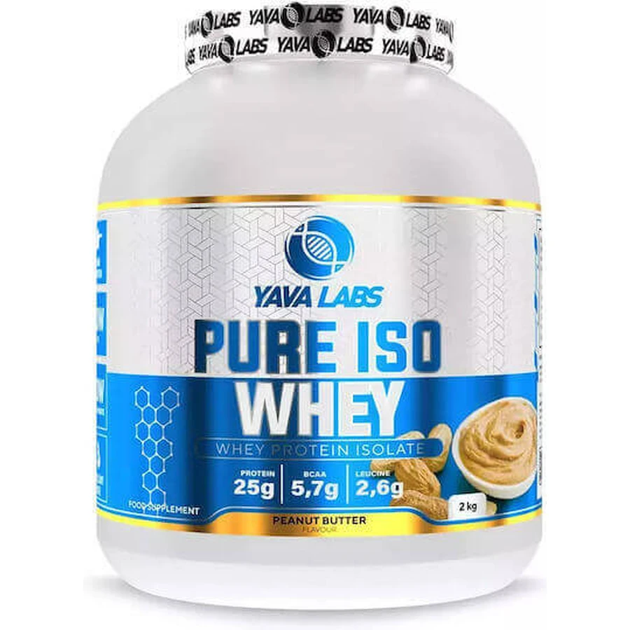 Yava Labs Pure Iso Whey Сывороточный протеин со вкусом арахисового масла 2 кг: цены и характеристики