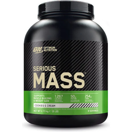 Optimum Nutrition Serious Mass Whey Protein с креатином и вкусом печенья и сливок 2,73 кг: цены и характеристики