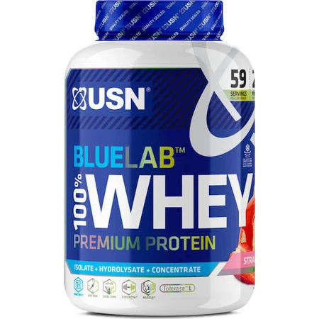 USN BlueLab 100% Whey Premium Сывороточный протеин со вкусом клубники 2 кг: цены и характеристики