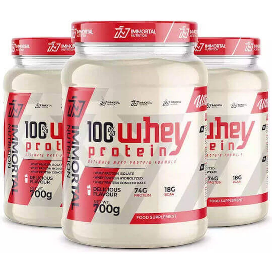Immortal Nutrition 100% Whey Protein Сывороточный протеин со вкусом клубники и банана 3х700гр: цены и характеристики