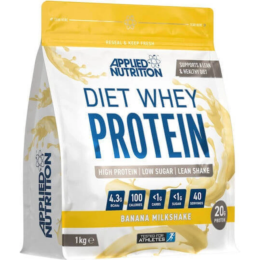 Applied Nutrition Diet Whey Сывороточный протеин со вкусом бананового коктейля 1 кг: цены и характеристики