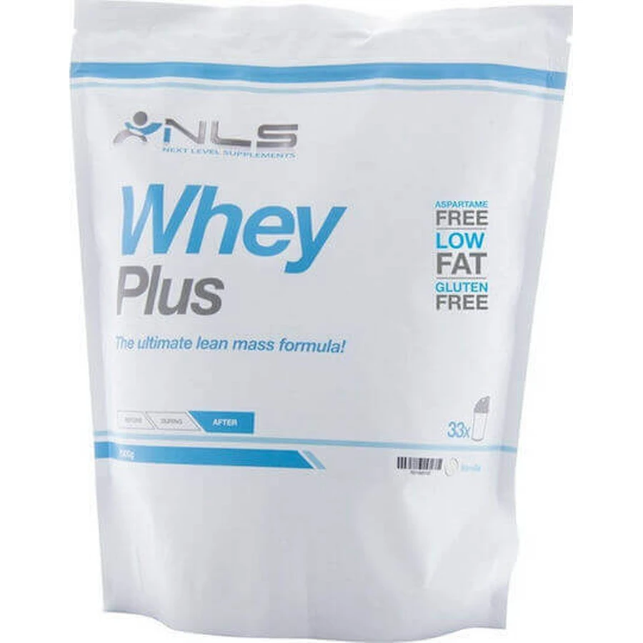 NLS Whey Plus Сироватковий протеїн Сироватковий протеїн без глютену зі смаком шоколаду 1 кг: ціни та характеристики