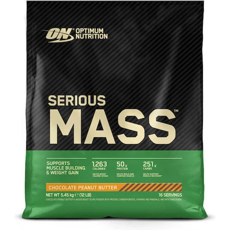 Optimum Nutrition Serious Mass Whey Protein с креатином и вкусом шоколада и арахисового масла 5,455 кг: цены и характеристики