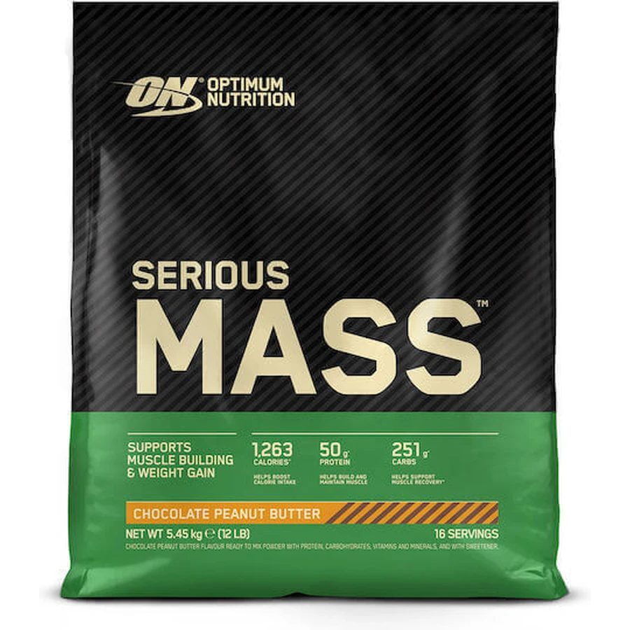 Optimum Nutrition Serious Mass Whey Protein с креатином и вкусом шоколада и арахисового масла 5,455 кг: цены и характеристики