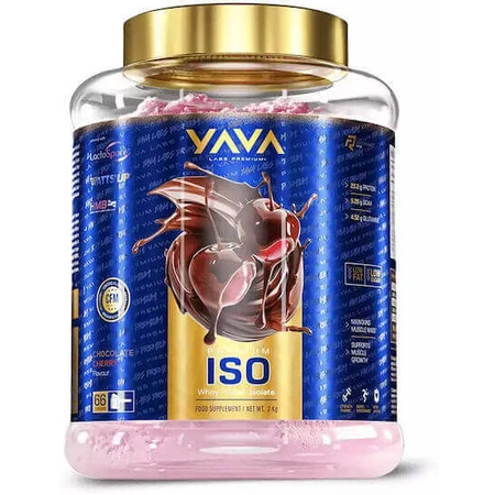 Yava Labs Premium ISO Whey Protein Ароматизированный сывороточный протеин со вкусом вишни в шоколаде 2 кг: цены и характеристики