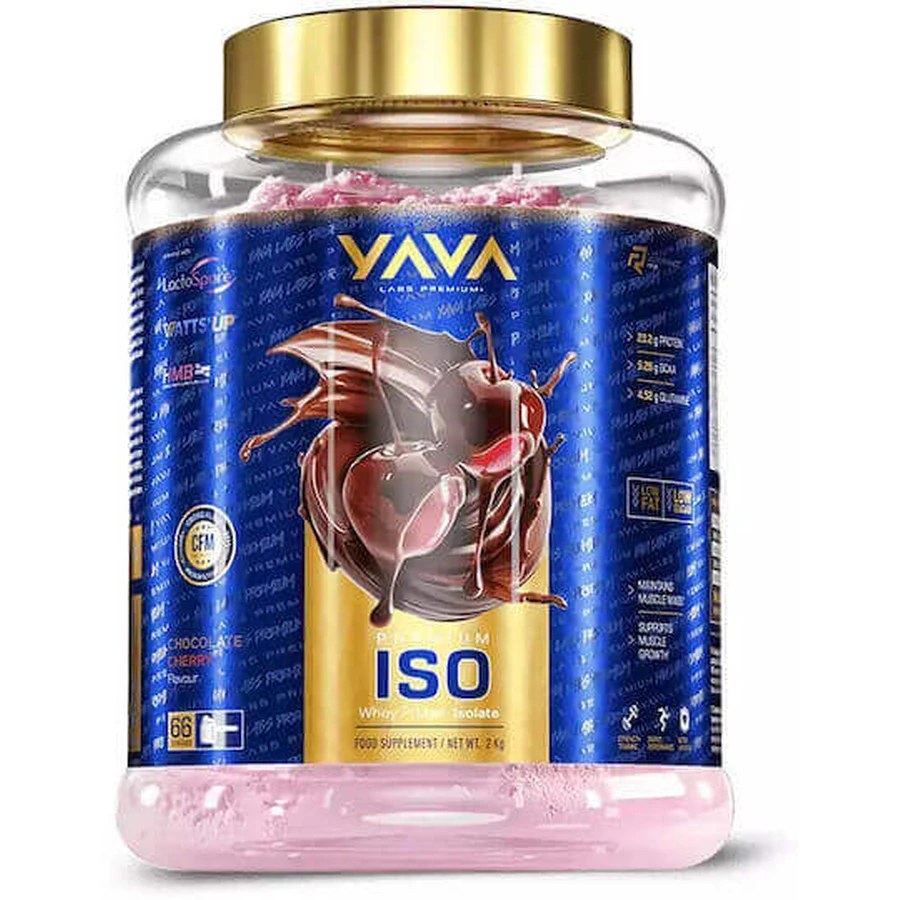 Yava Labs Premium ISO Whey Protein Ароматизированный сывороточный протеин со вкусом вишни в шоколаде 2 кг: цены и характеристики