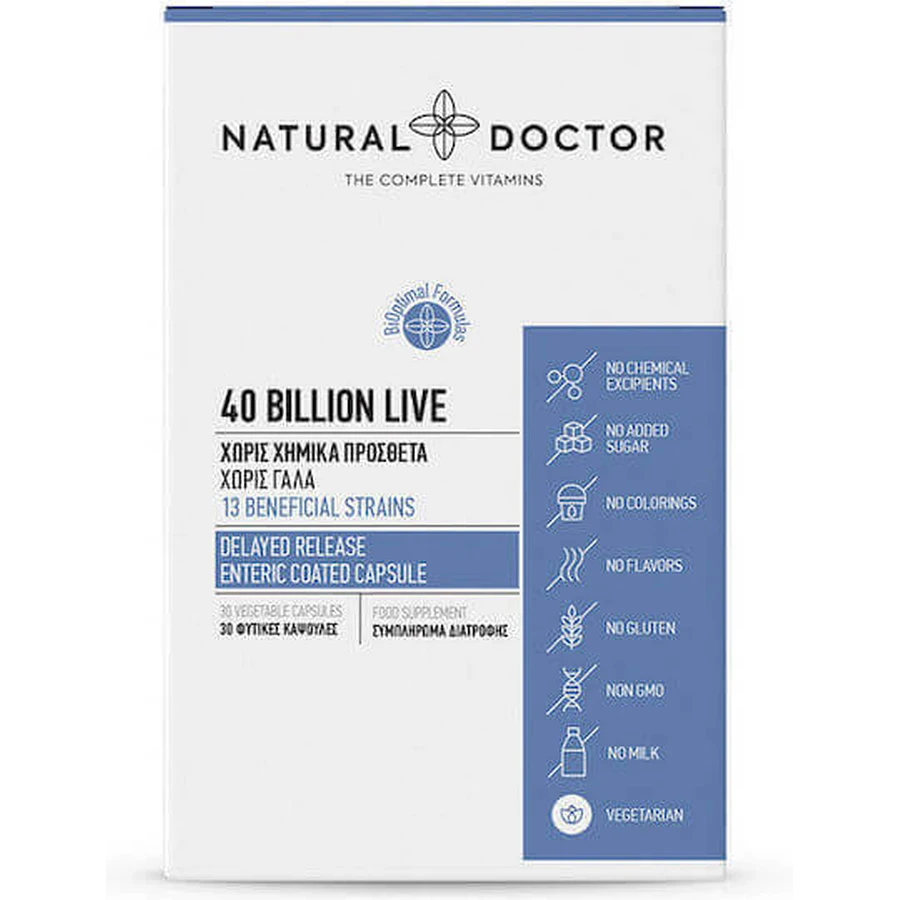 Пробіотики Natural Doctor 40 млрд Пробіотики 30 капс.: ціни та характеристики