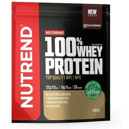 Nutrend 100% сироватковий протеїн Nutrend 100% сироватковий протеїн без глютену зі смаком шоколадного брауні 400гр: ціни та характеристики
