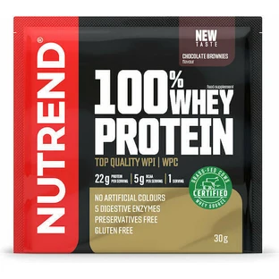Nutrend 100% сироватковий протеїн Nutrend 100% сироватковий протеїн без глютену зі смаком шоколадного брауні 30гр