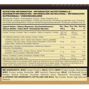 Optimum Nutrition Gold Standard 100% ізолят сироваткового протеїну без глютену зі смаком шоколаду 930гр