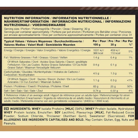 Optimum Nutrition Gold Standard 100% ізолят сироваткового протеїну без глютену зі смаком шоколаду 930гр: ціни та характеристики