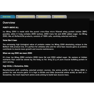 Biotech USA Iso Whey Zero Lactose Сироватковий протеїн зі зниженим вмістом лактози без глютену з фісташковим смаком 908гр