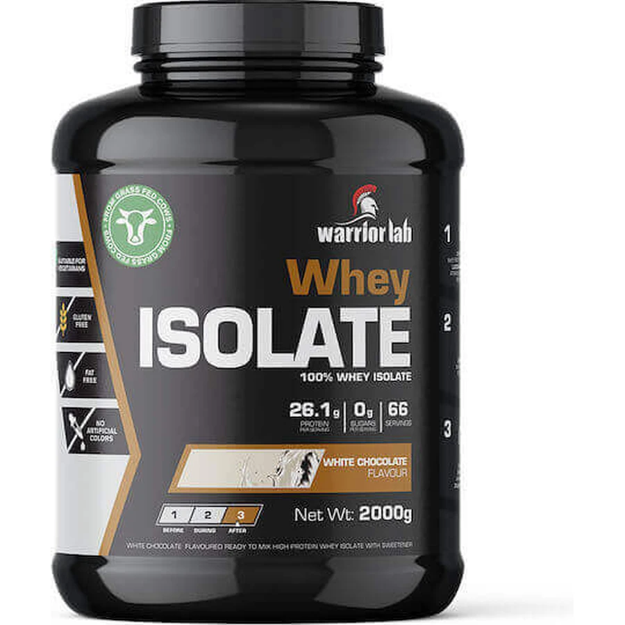 Warrior Lab Изолят сывороточного протеина Whey Protein Isolate без глютена со вкусом белого шоколада 2 кг: цены и характеристики
