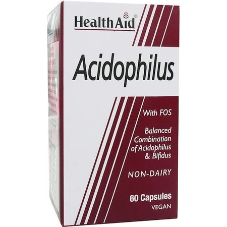 Health Aid Ацидофілін з пробіотиком FOS 60 капс.: ціни та характеристики