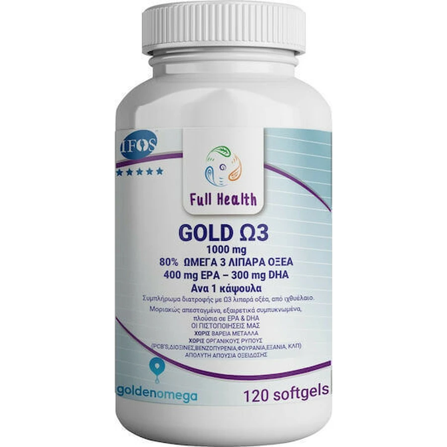 Рыбий жир Full Health Gold Ω3 1000 мг 120 капс неароматизированный: цены и характеристики