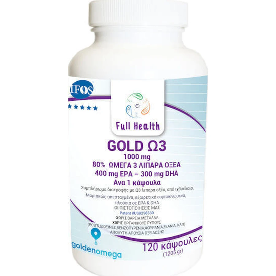 Рыбий жир Full Health Gold Ω3 1000 мг 120 капс неароматизированный: цены и характеристики