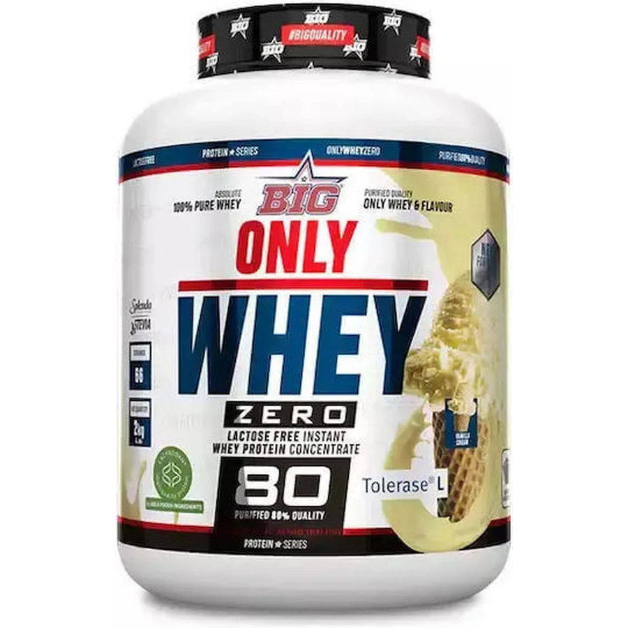 Big Only Whey Zero Сывороточный протеин без лактозы со вкусом ванильного мороженого 2 кг: цены и характеристики
