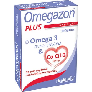 Health Aid Omegazon Plus One A Day Omega 3 & CoQ10 риб'ячий жир 30 капсул без смаку