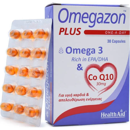 Health Aid Omegazon Plus One A Day Omega 3 & CoQ10 риб'ячий жир 30 капсул без смаку: ціни та характеристики