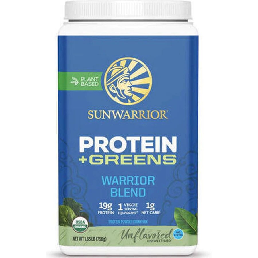 Sunwarrior Protein Plus Greens Organic без глютена и лактозы 750 гр.: цены и характеристики