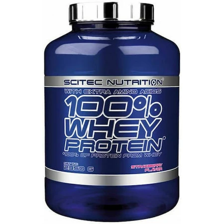 Scitec Nutrition 100% сывороточный протеин с дополнительными аминокислотами сывороточный протеин со вкусом клубники 2,35 кг: цены и характеристики